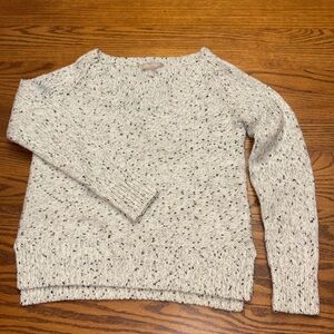Banana Republic Wool Blend V-Neck Marled Confetti Sweater Crop Style S